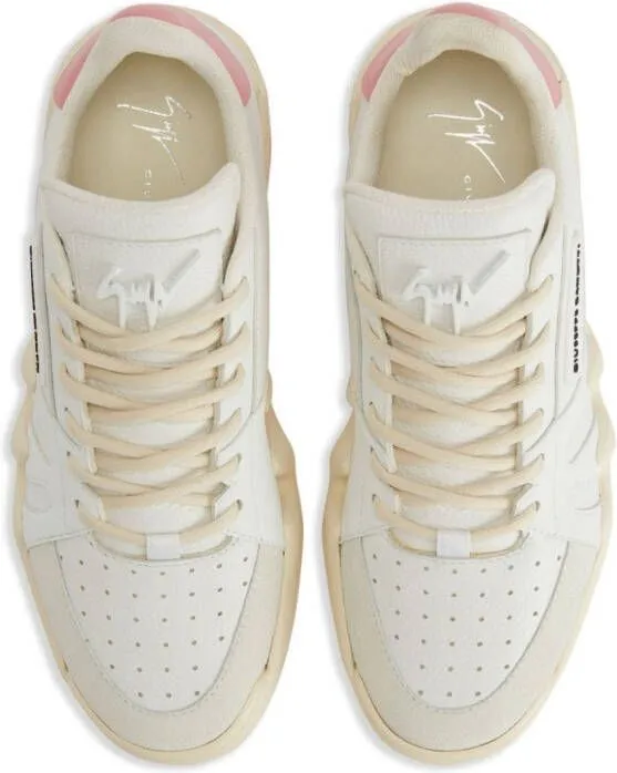 Giuseppe Zanotti Talon logo-patch leather sneakers White