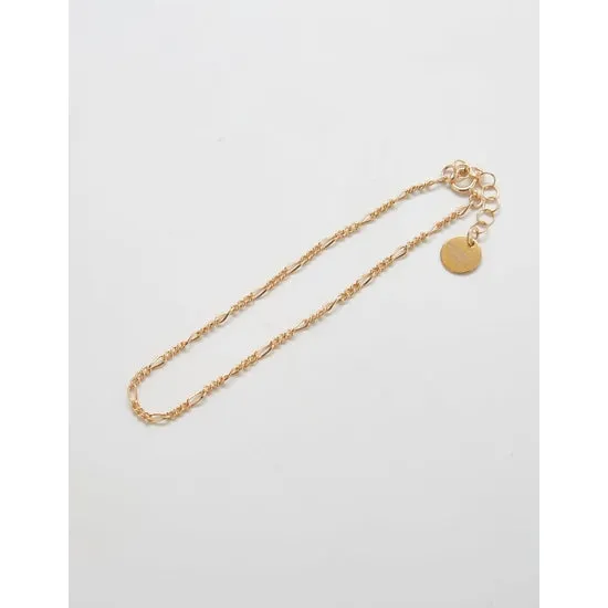 Gold Figaro Chain Bracelet