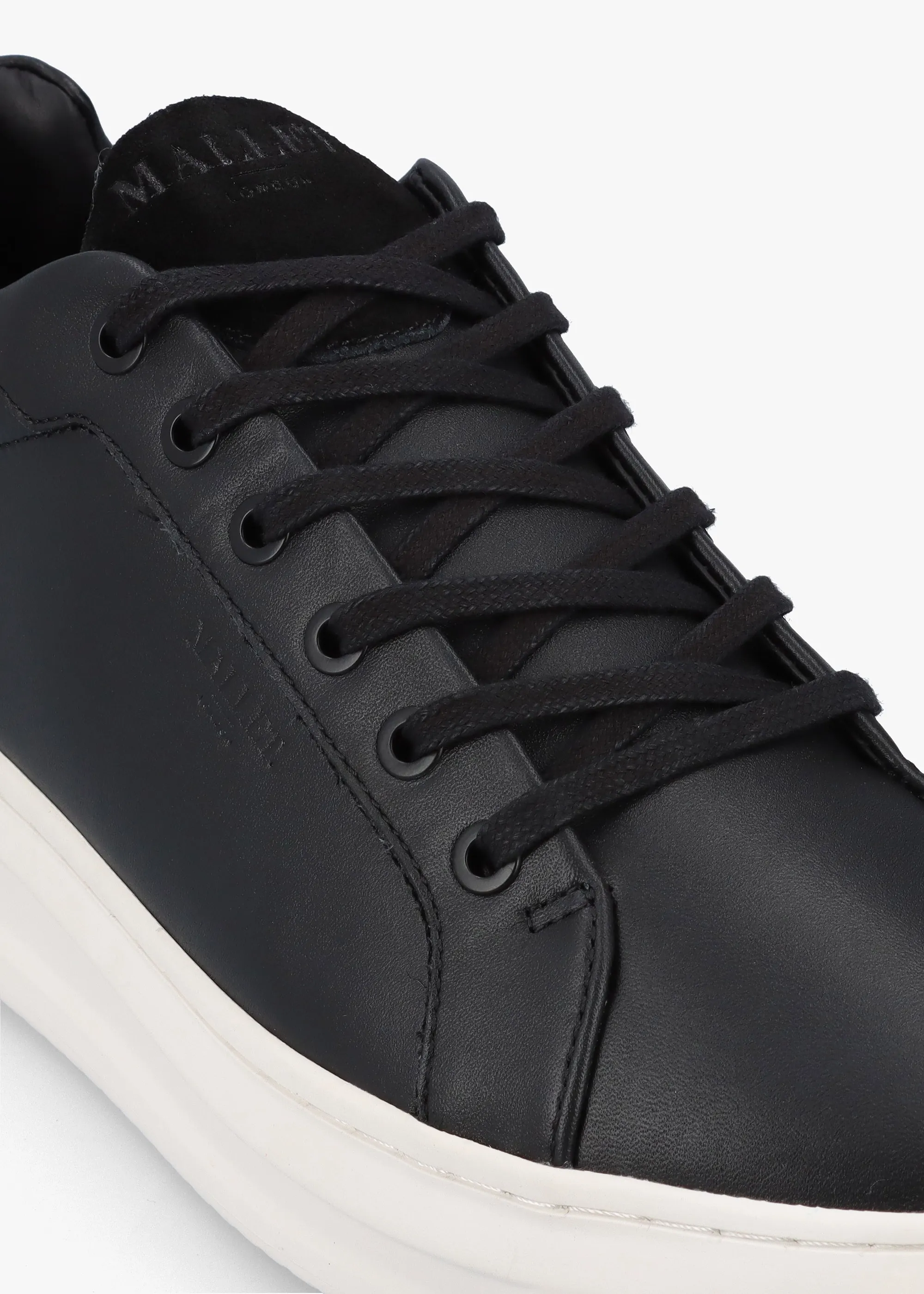 GRFTR Black Leather Trainers 