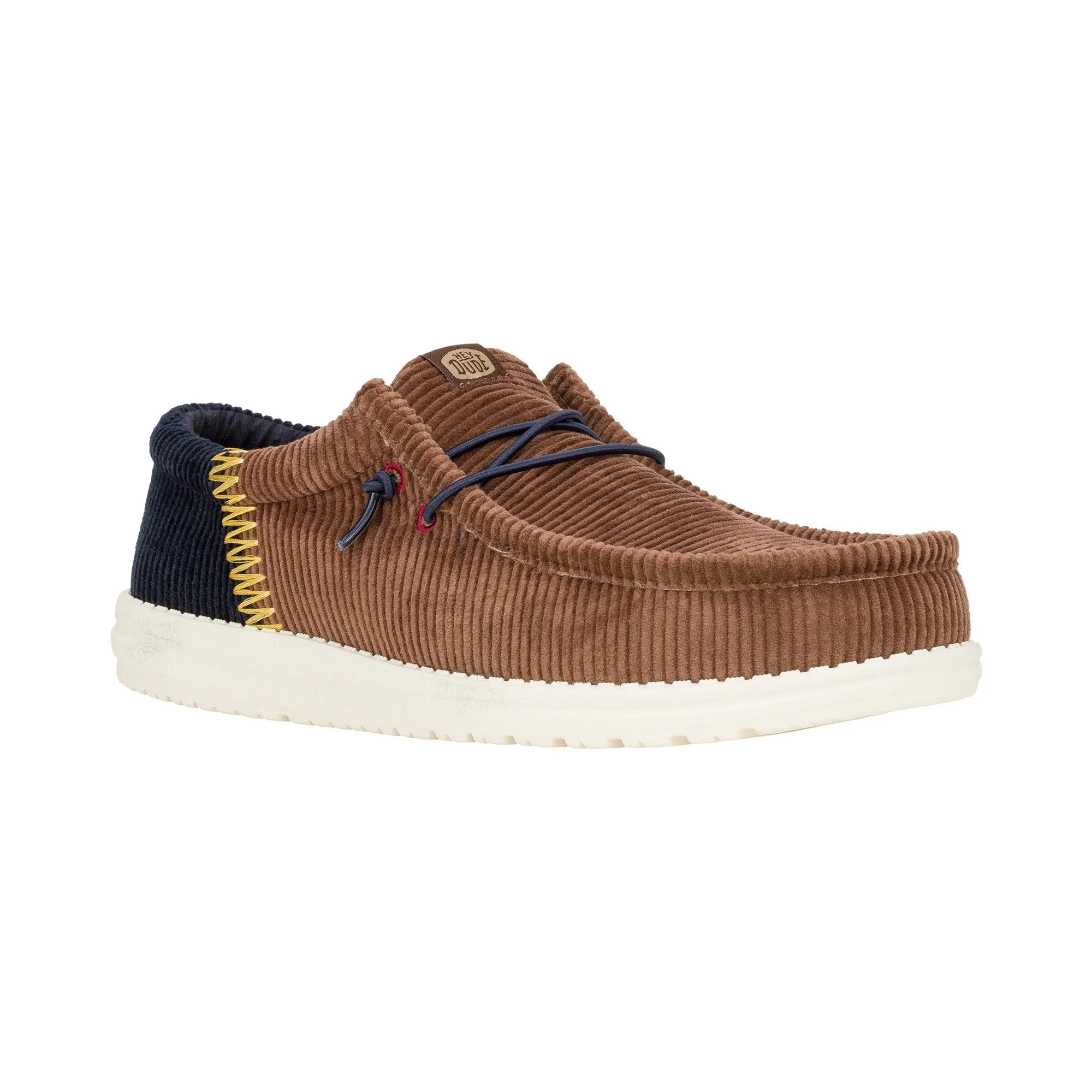 HEYDUDE Wally Funk Corduroy Mens Shoes - Espresso/Blue Jean