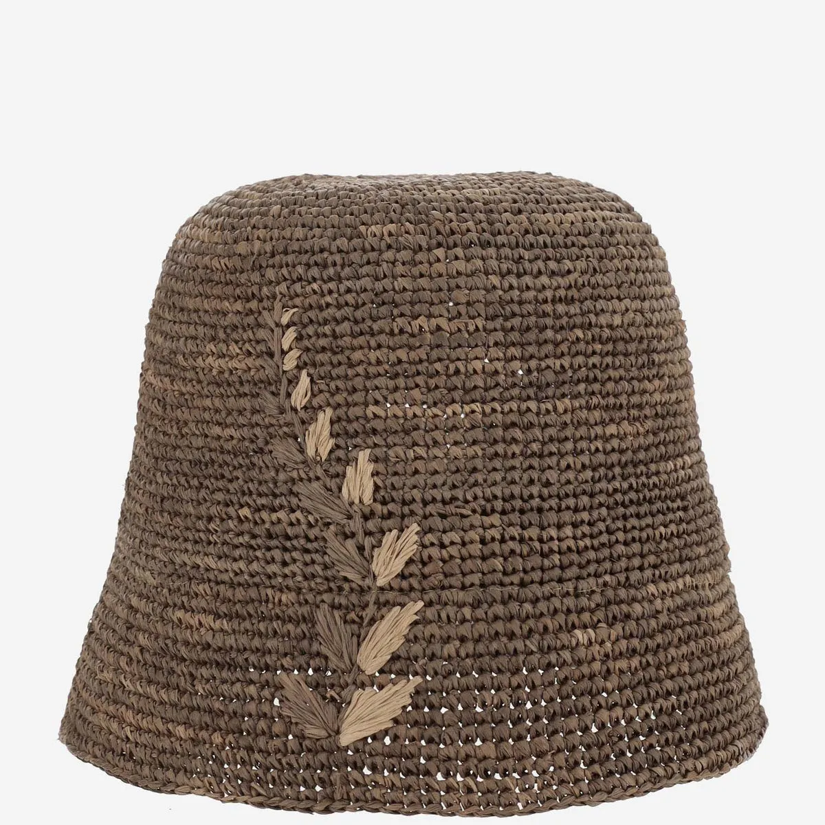 Ibeliv    Ibeliv Raffia Hat With Floral Pattern