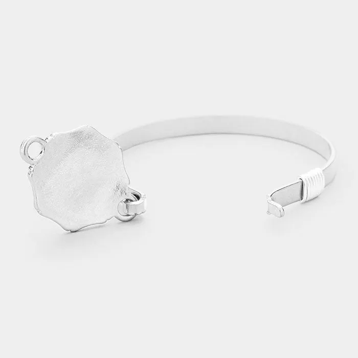 iLLASPARKZ 'C' Acrylic Monogram Metal Disc Hook Bracelet