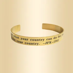 JFK Bracelet Ask Not What Your Country Can Do For You