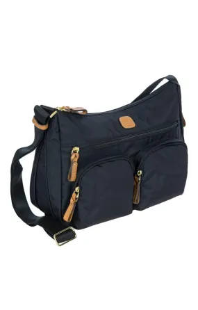 Ladies Brics Two Pocket Zipped Shoulder Bag