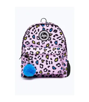 Leopard print backpack one size lilac/black Hype