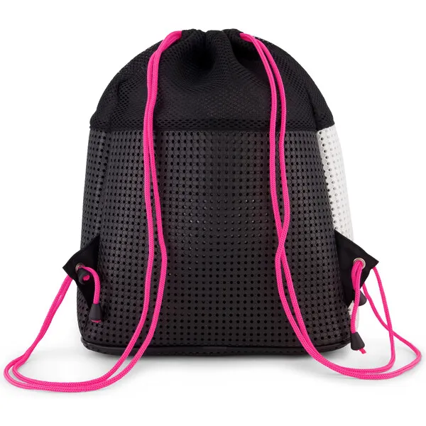 Light + Nine Sophy Zippered Sling Backpack, Neon Pink