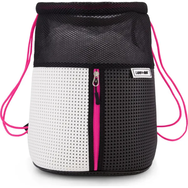 Light + Nine Sophy Zippered Sling Backpack, Neon Pink