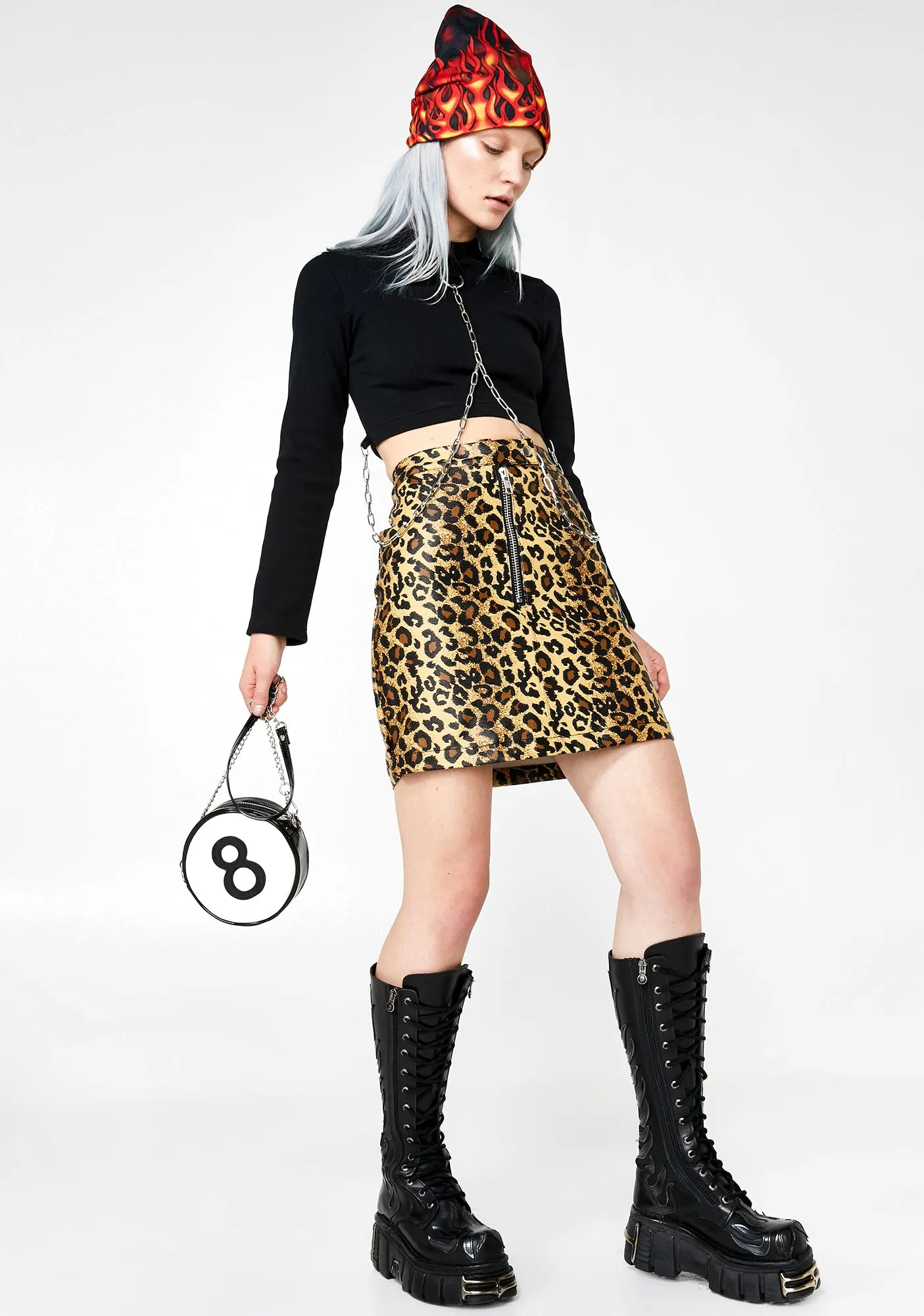 Lynx Leopard Skirt-