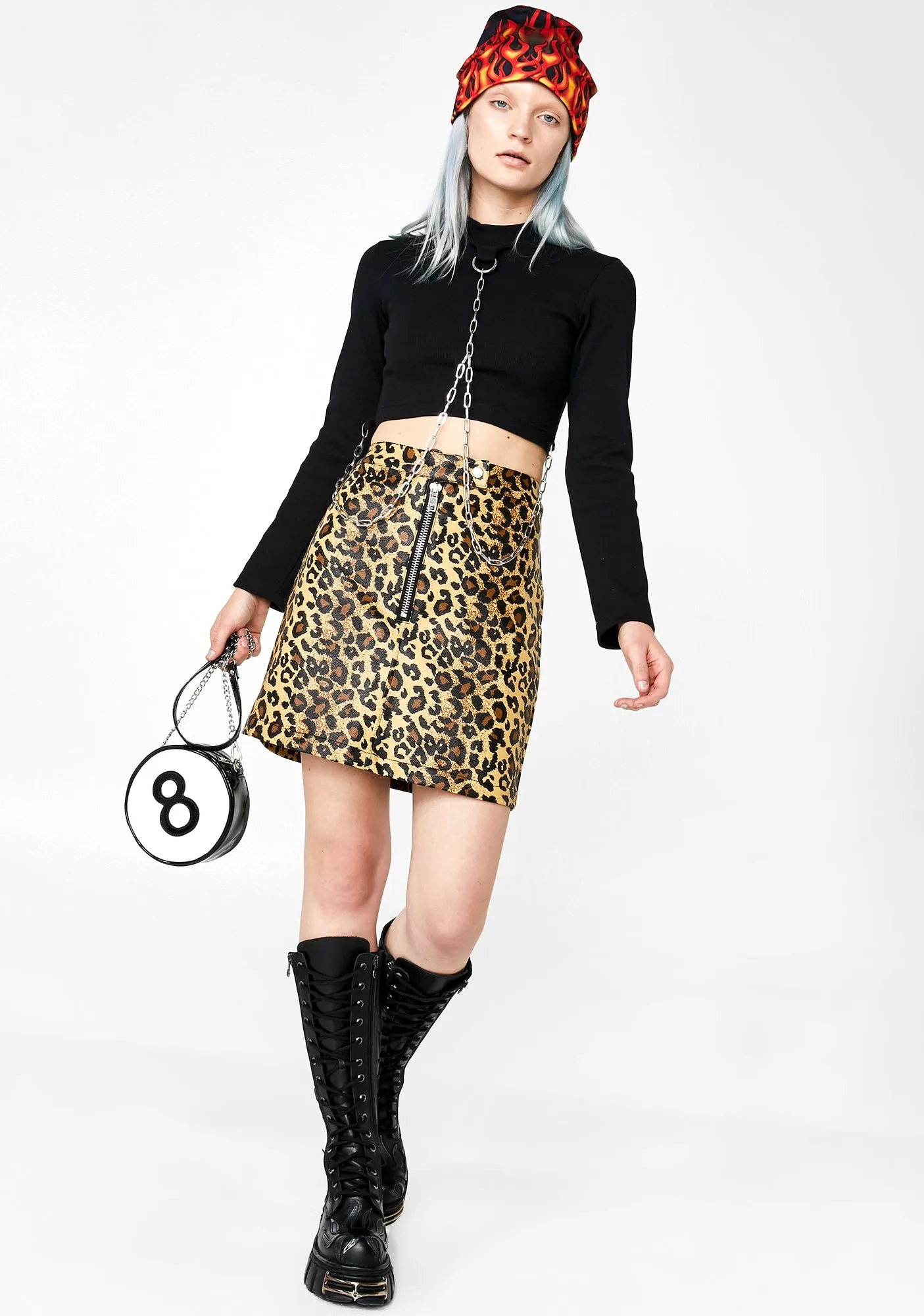 Lynx Leopard Skirt-