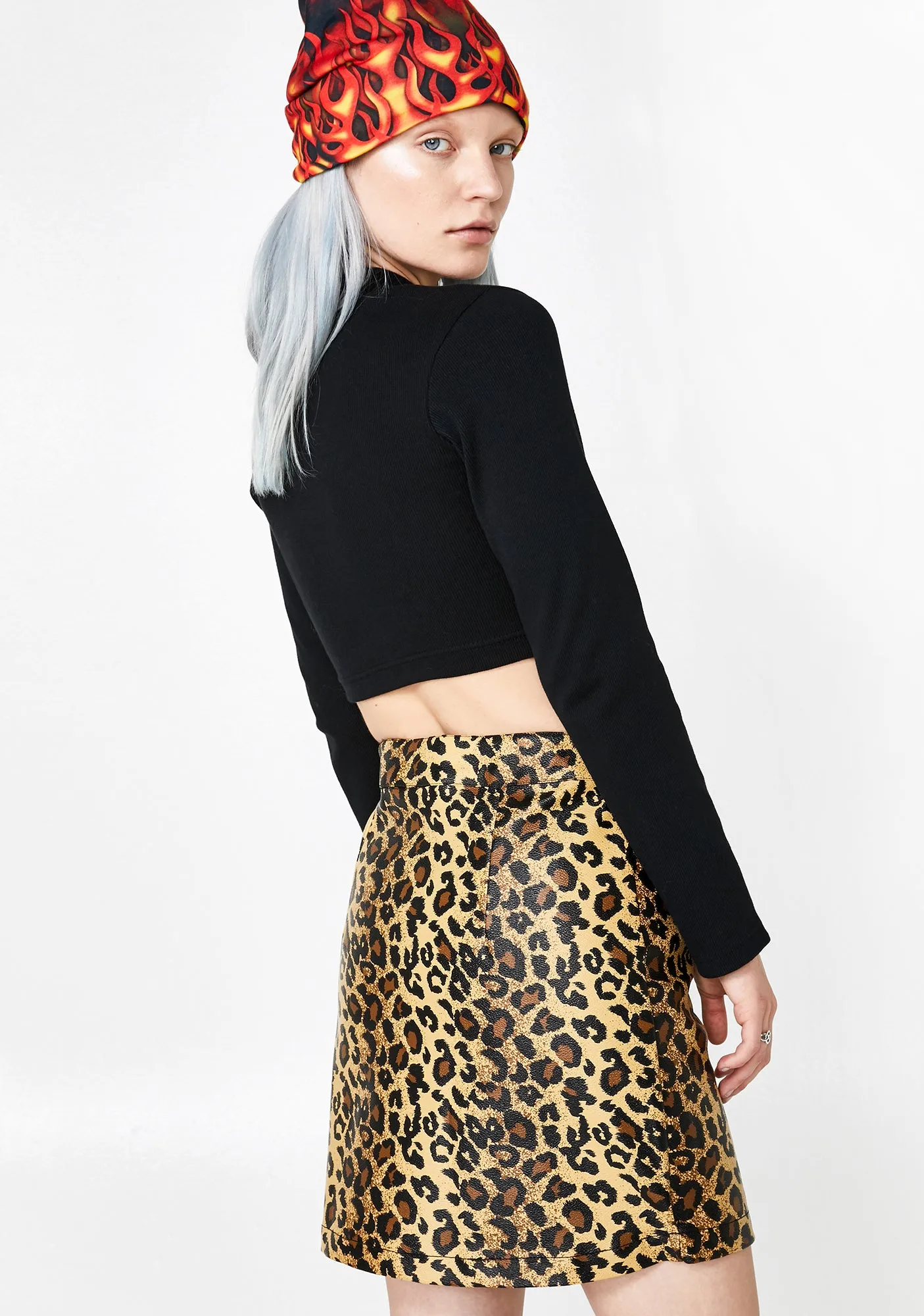 Lynx Leopard Skirt-