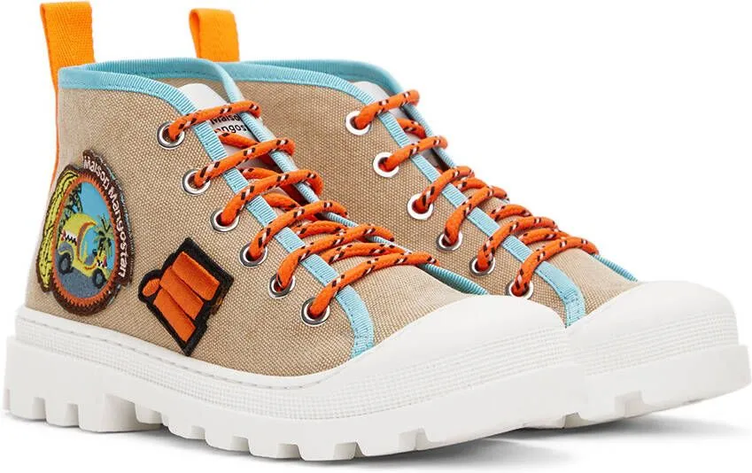 Maison Mangostan Kids Tan Gungo Sneakers