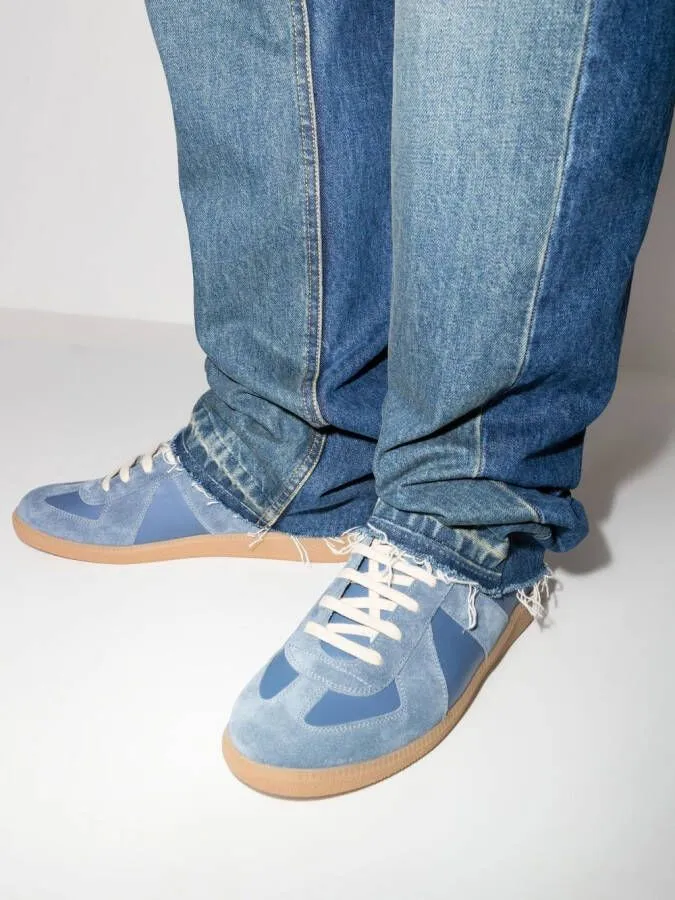 Maison Margiela Replica low-top leather sneakers Blue