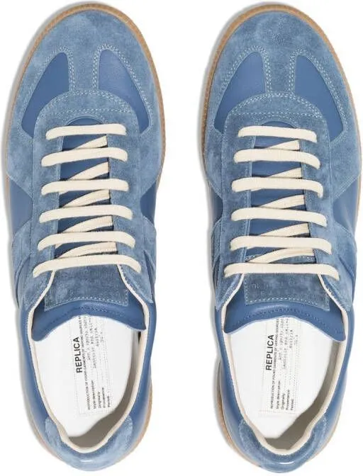 Maison Margiela Replica low-top leather sneakers Blue