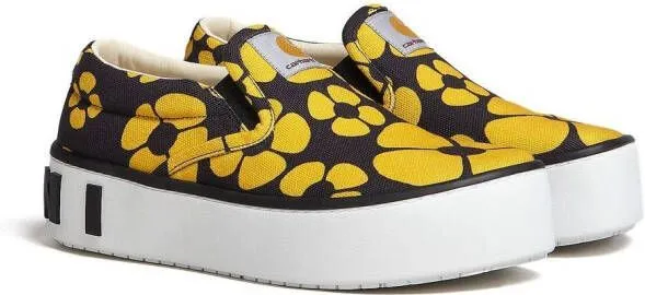 Marni floral-print sneakers Yellow