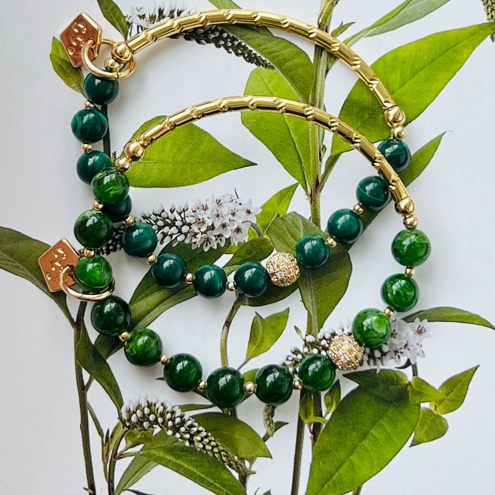 Marvelous Malachite Delicate Diadem Bracelet