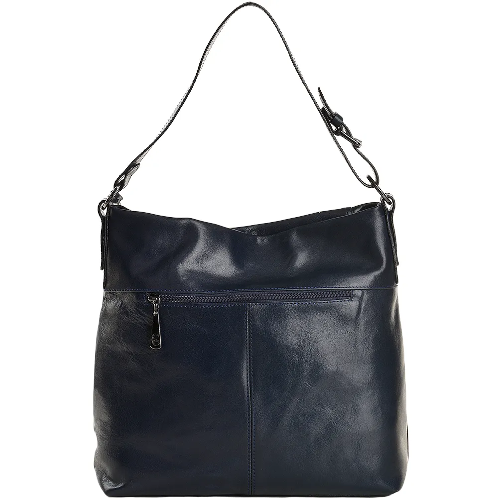 Medium Italian Leather Shoulder Bag Blue - 8105879