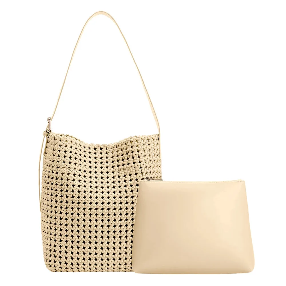 Melie Bianco - Celine Shoulder Bag - Cream