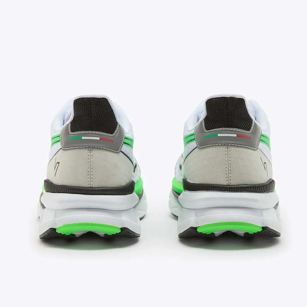 Men's Atomo V7000 Running Shoe - White/Green Fluo/Black - Regular (D)