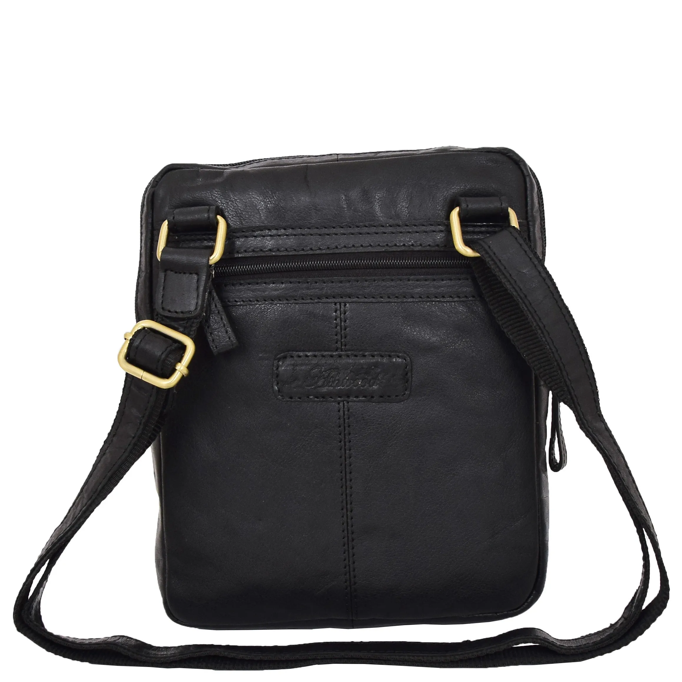 Mens Leather Cross Body Classic Flight Bag Ashton Black