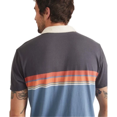 Men's Marine Layer Textured Stripe Polo