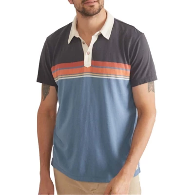 Men's Marine Layer Textured Stripe Polo