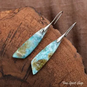 Natural Amazonite Dangle Earrings