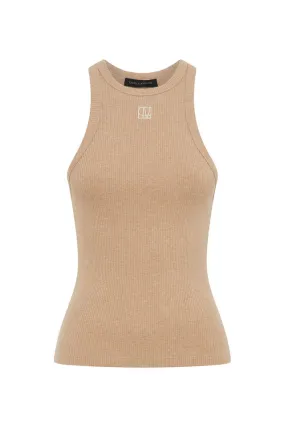 Nora Rib Tank | Almond Marle