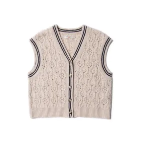 Nudie W Kim Pointelle Vest (oat)