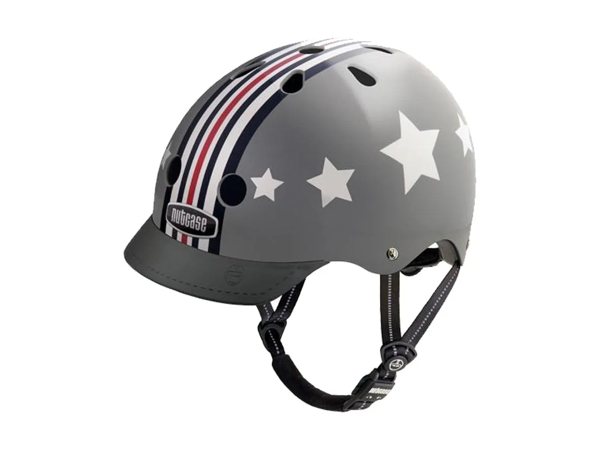 Nutcase Fly Boy Street Urban Helmet - Gray-Stripes