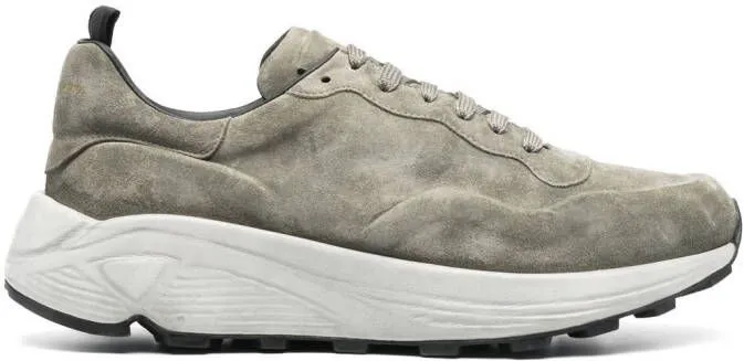 Officine Creative suede lace-up sneakers Green