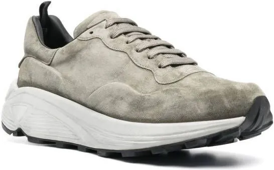 Officine Creative suede lace-up sneakers Green