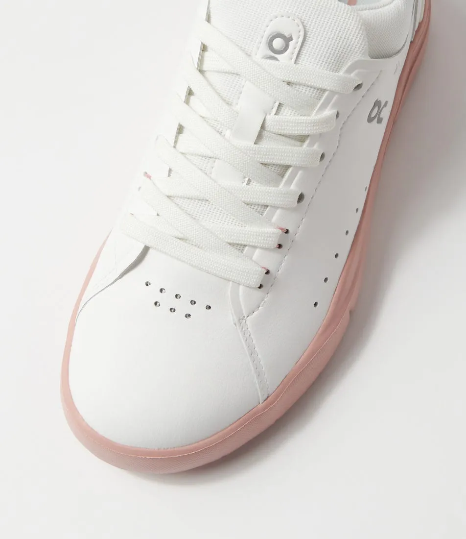 ON Roger Advantage W White Woodrose Vegan Leather Sneakers