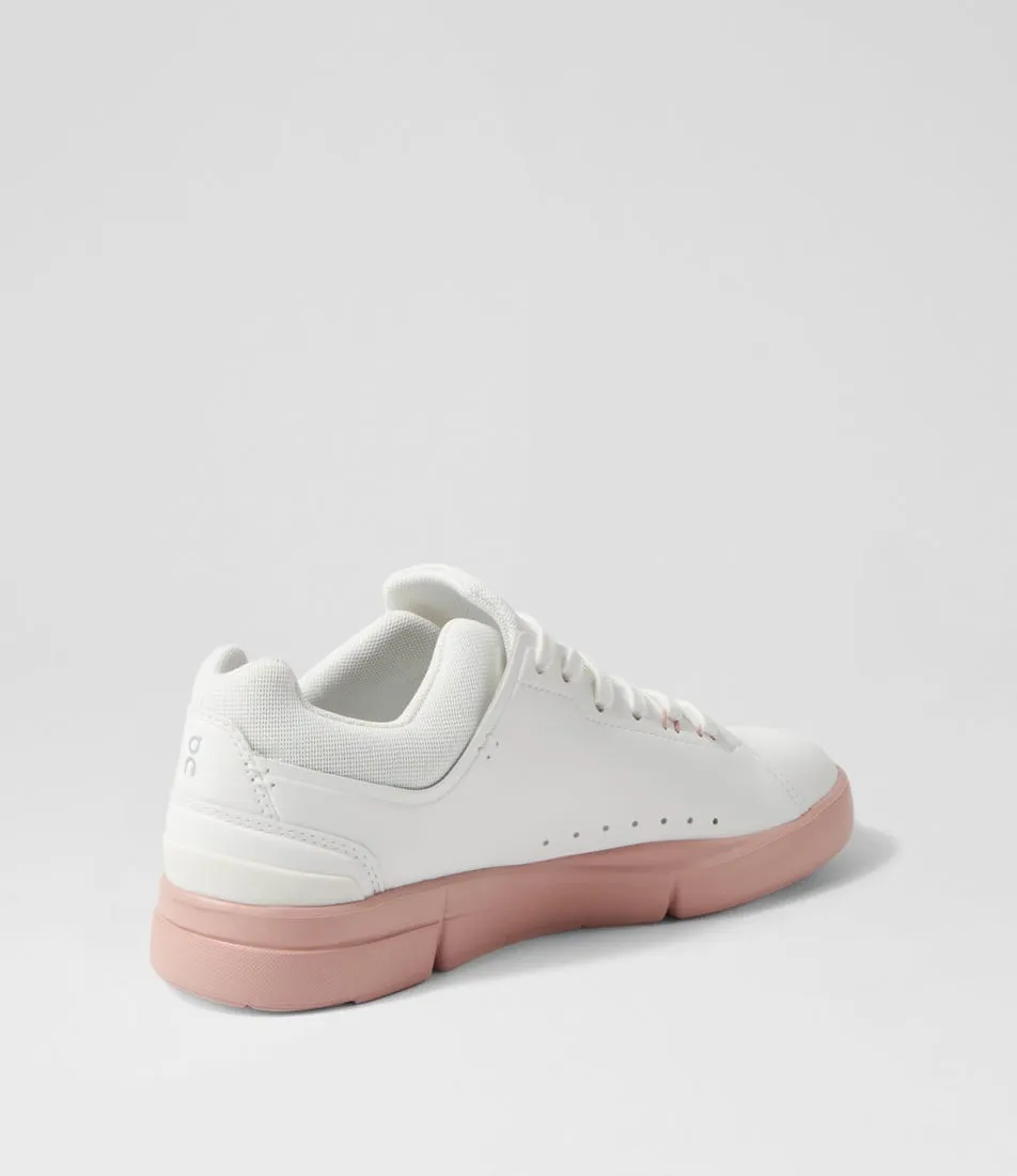 ON Roger Advantage W White Woodrose Vegan Leather Sneakers