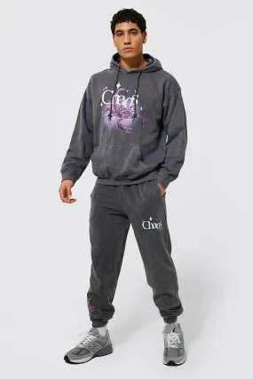 Oversized Chaos Scorpion Hooded Tracksuit | boohooMAN UK