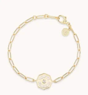 PETITE PORTE BONHEUR BRACELET WHITE DIAMOND