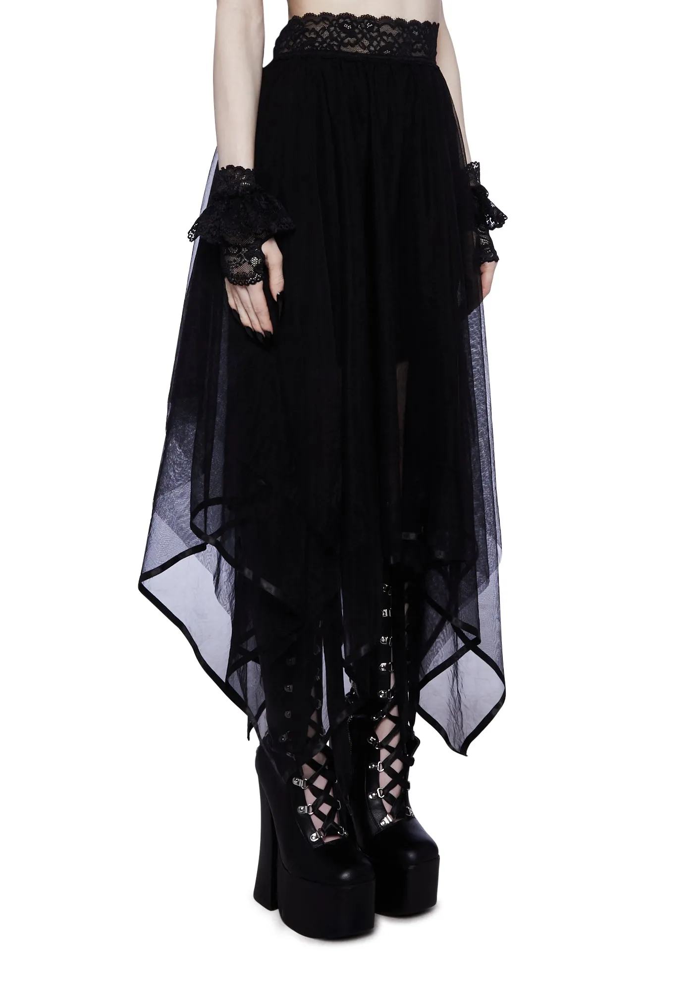 Phantom Devotion Midi Skirt-