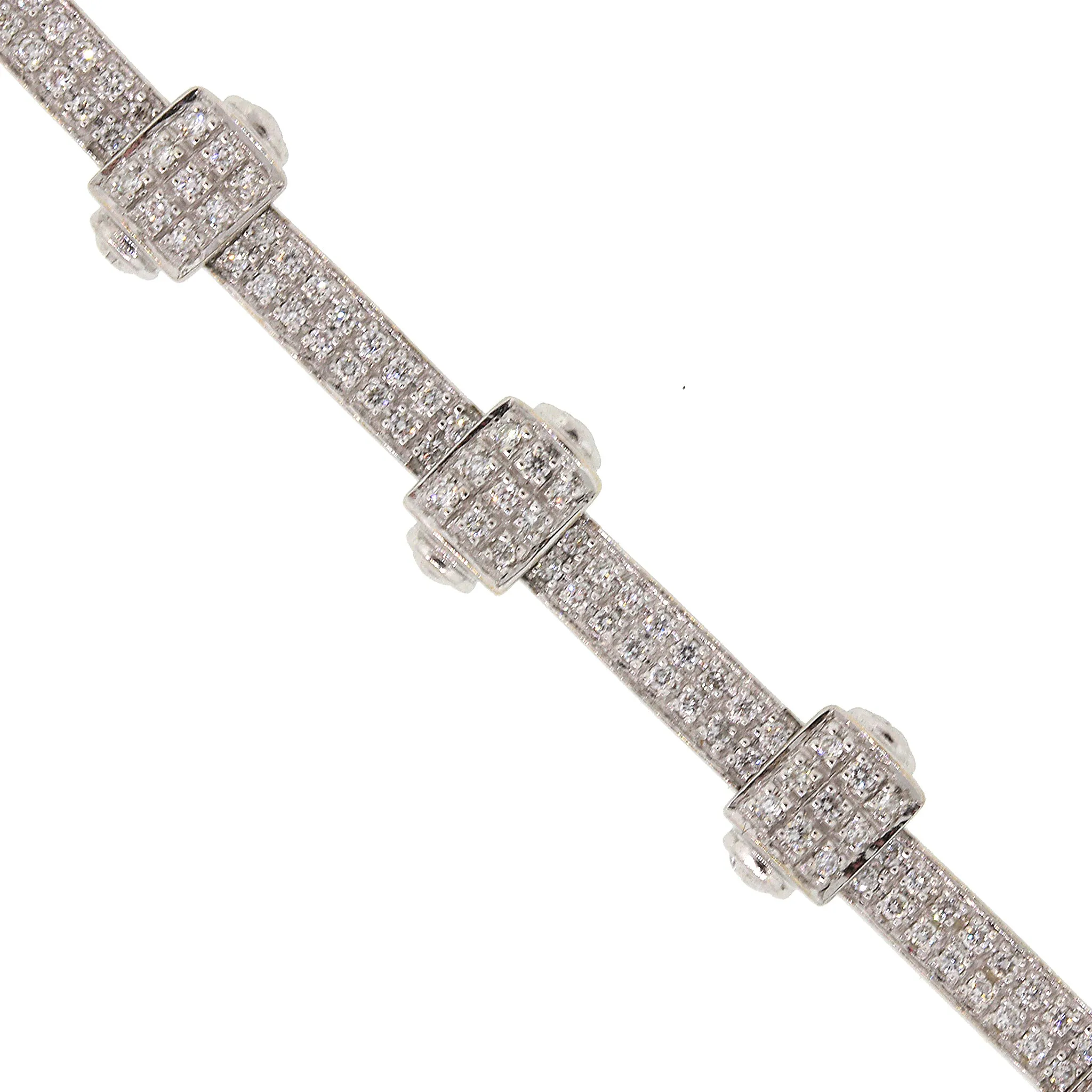 Philippe Charriol Celtic Noir Pave Diamond Bracelet in 18k Gold