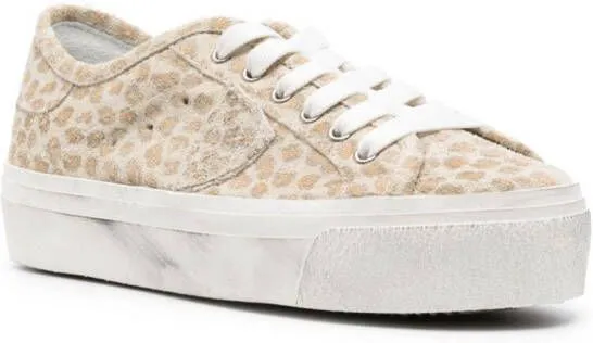 Philippe Model Paris PRSX Haute logo-patch sneakers Neutrals