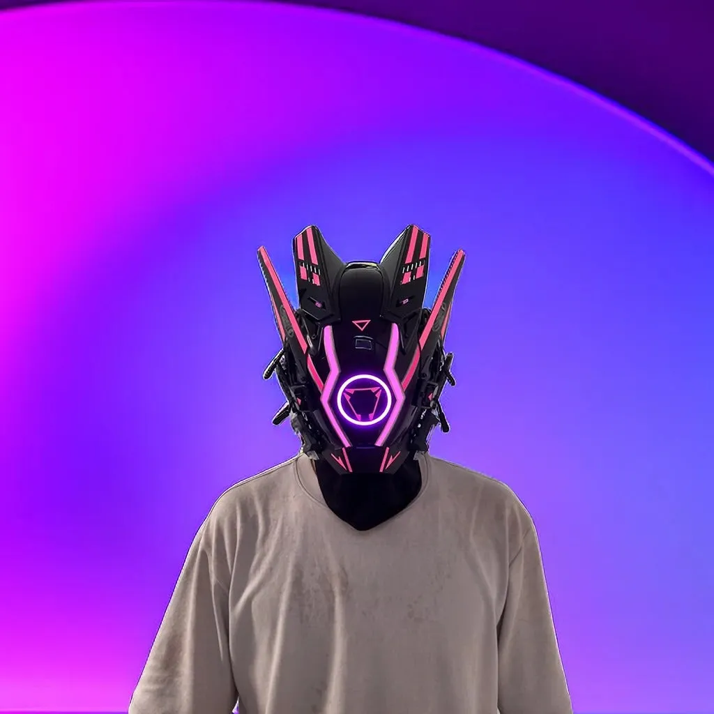 Pink Cyberpunk Helmet