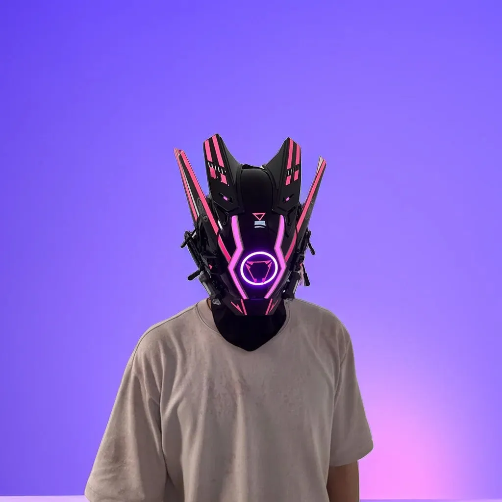 Pink Cyberpunk Helmet