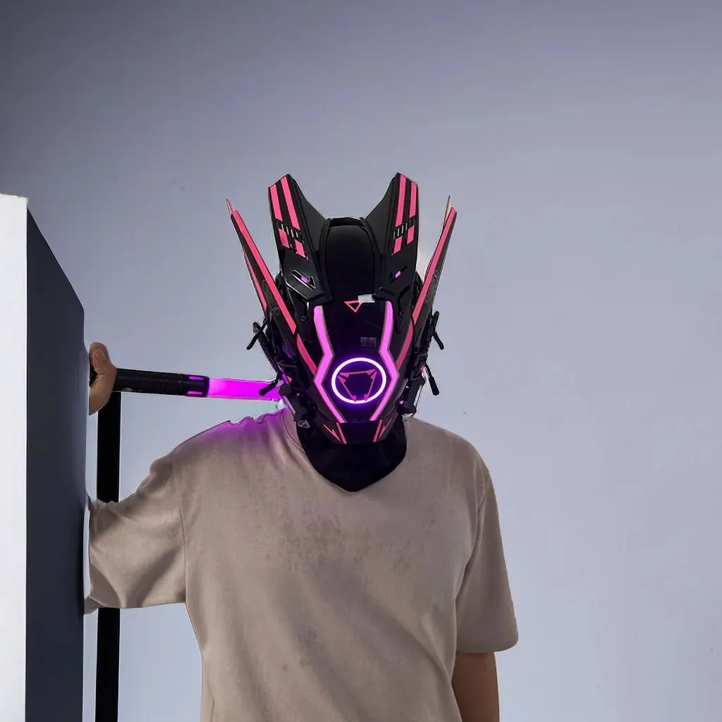 Pink Cyberpunk Helmet