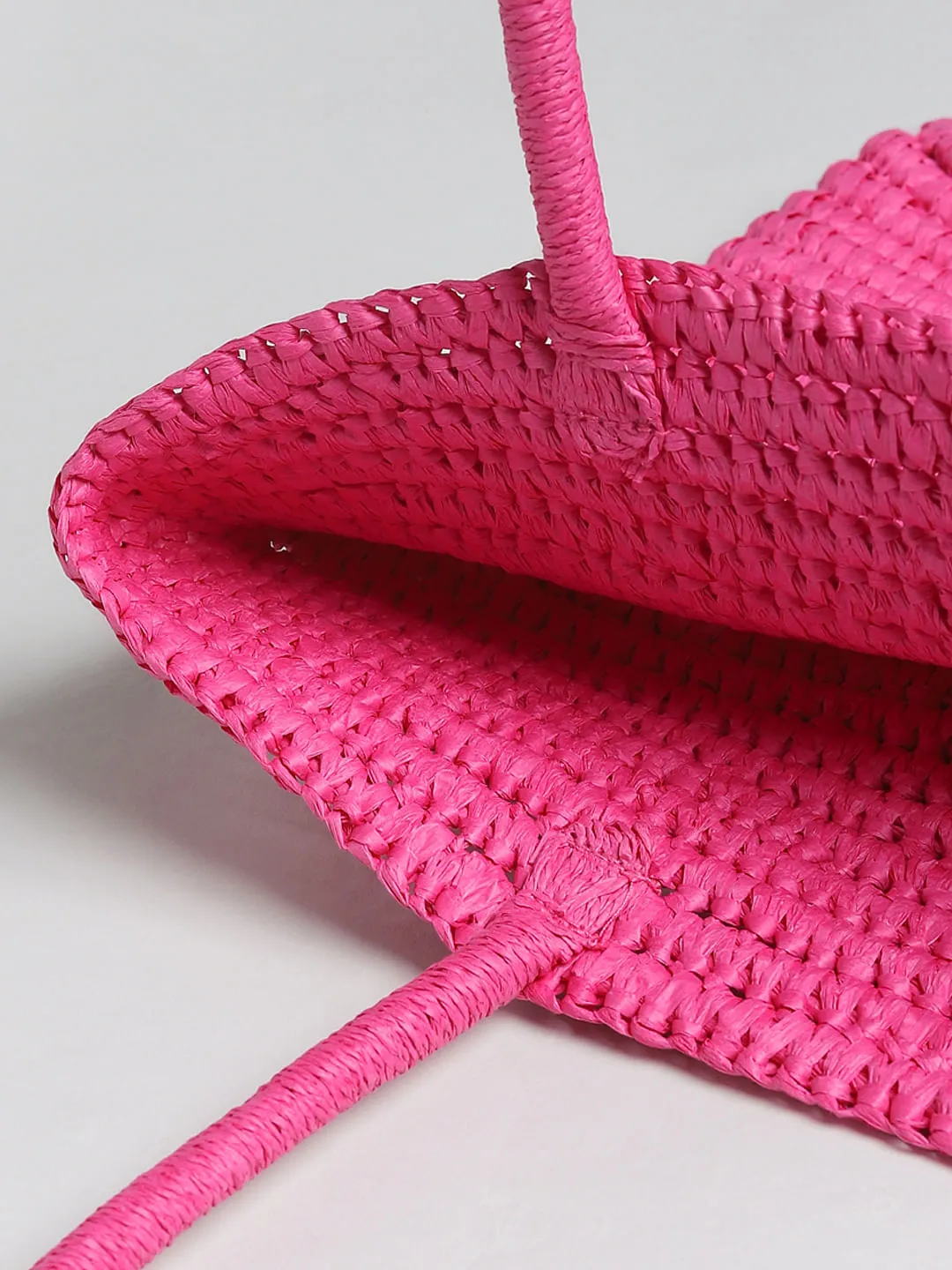 Pink Straw Bag