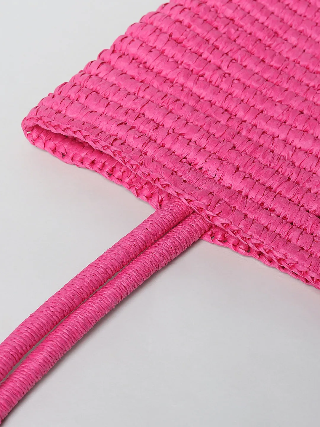 Pink Straw Bag