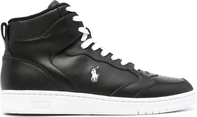 Polo Ralph Lauren logo-embroidered high-top sneakers Black