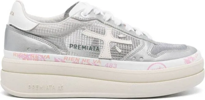 Premiata leather sneakers Grey