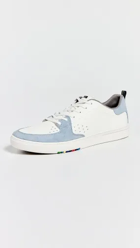 PS Paul Smith   Shoe Cosmo White Light Blue Toe Sneakers 