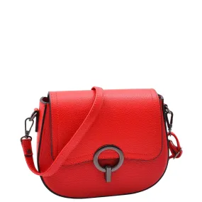 Real Leather Small Size Cross Body Bag for Women Zora Red