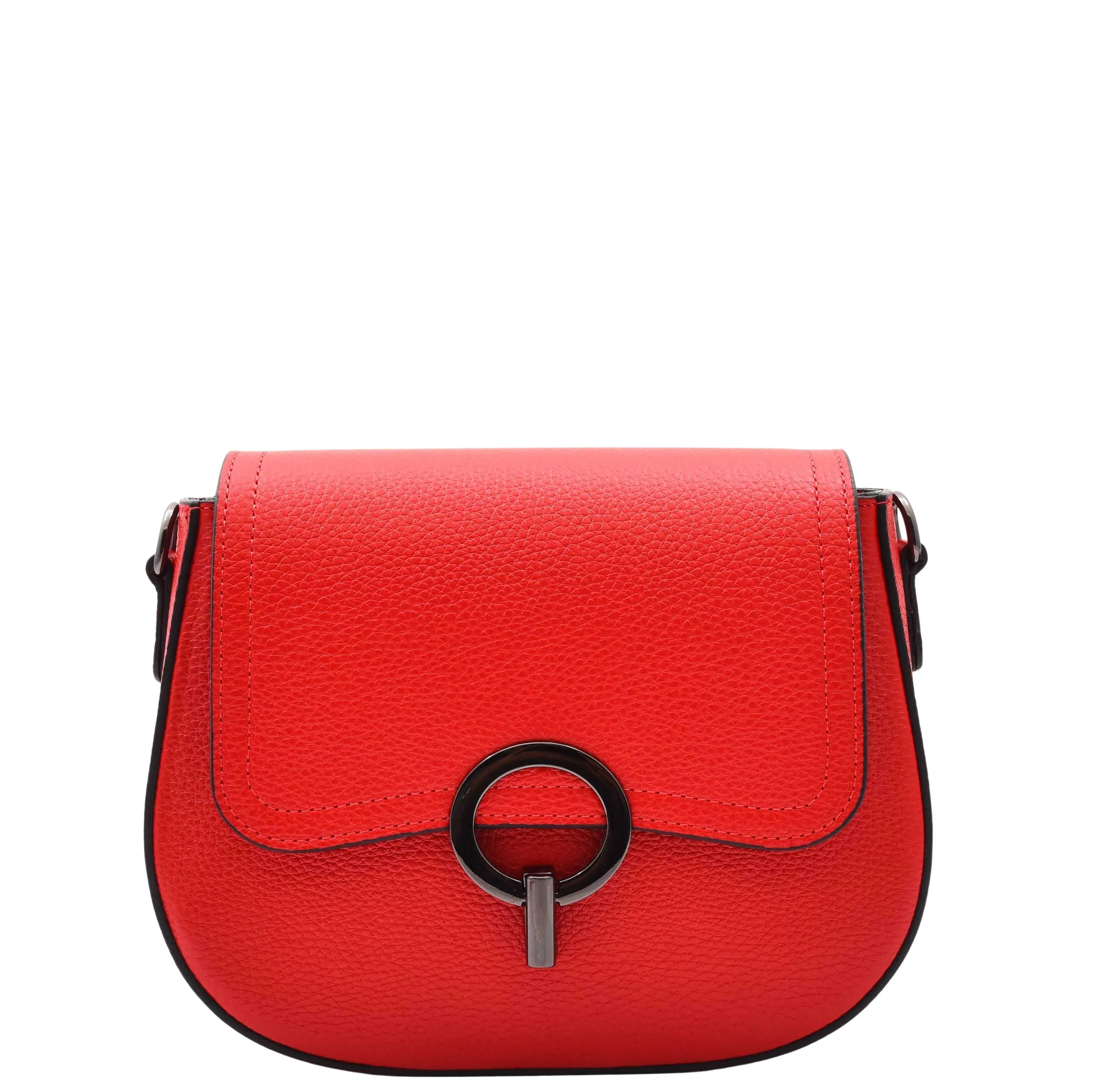 Real Leather Small Size Cross Body Bag for Women Zora Red