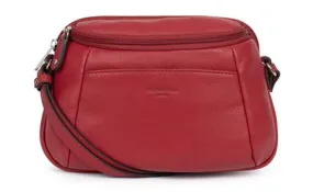 Red hexagon women's leather bag 469994