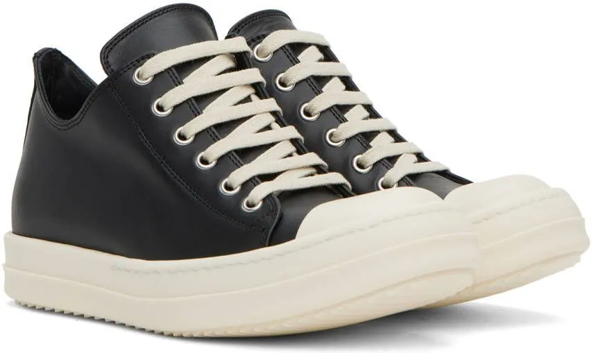 Rick Owens Black Low Sneakers